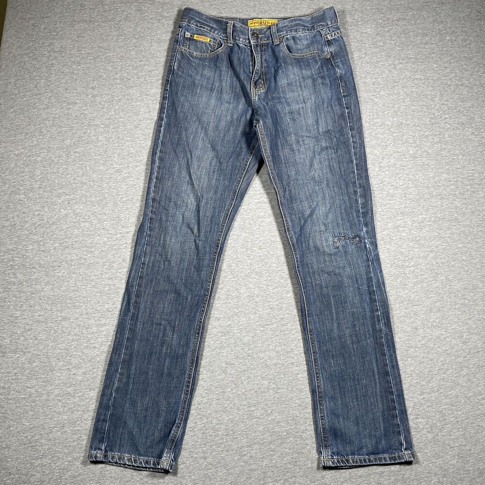Fiorucci Vittorio V Jeans Mens 29x32 Blue Slim Straight Distressed Y2K Grunge
